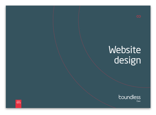 boundless website design brochure